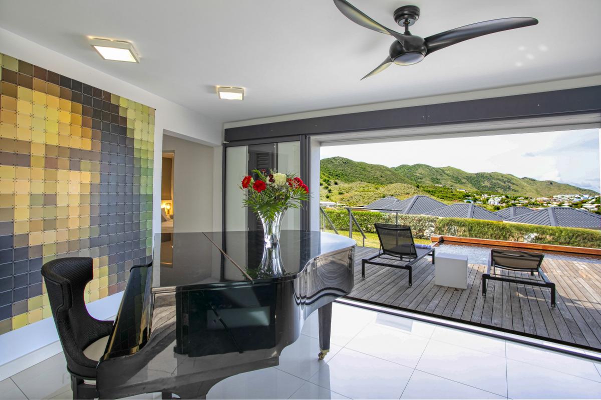 Location villa Saint Martin Mont Vernon - 6 chambres 14 personnes piscine vue mer salle de sport solarium terrain de pétanque (8)